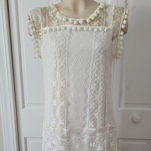 Vanberfia White Lace Dress